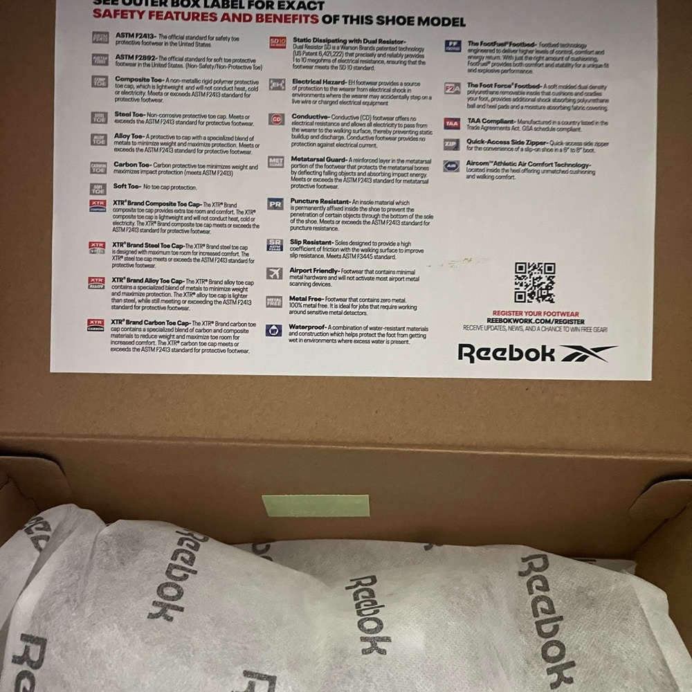 Reebok Men's Composite Toe Work Shoes - image 8